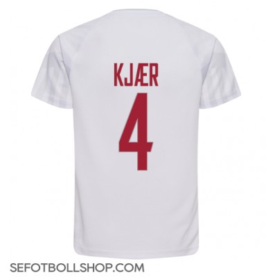 Billiga Danmark Simon Kjaer #4 Borta fotbollskläder VM 2022 Kortärmad